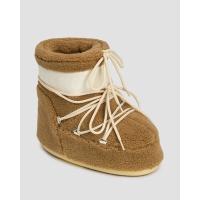 Moon Boot Icon low fleece hnedé