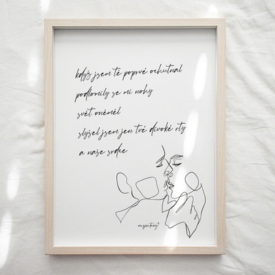 Jen tak z lásky Plakát Báseň - Divoké rty Rozměr plakátu: 30 x 40 cm, Varianta básně pro něho/pro ni: Pro ni