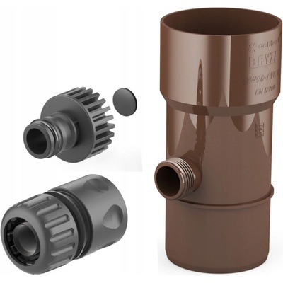 Bryza Zberač dažďovej vody Ø 110 mm s 1" závitom RAL 8017 hnedý