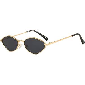 Techsuit Слънчеви очила Techsuit Premium Sunglasses (6206) - дамски, тясна шестоъгълна рамка - Златист / Черен (KF2364790) Слънчеви очила