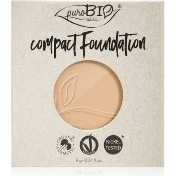 puroBIO Cosmetics Compact Foundation компактна пудра и фон дьо тен резервен пълнител SPF 10 цвят 01 9 гр