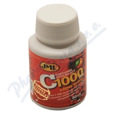 JML Vitamin C 65×1000 mg tablety s postupným uvoľňovaním so šípkami