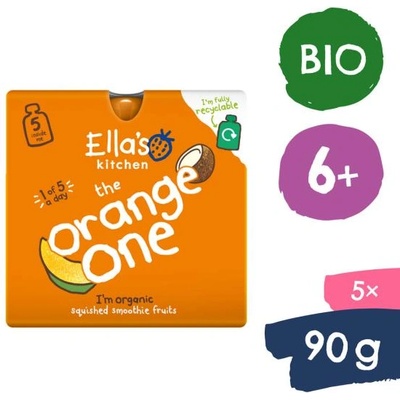 Ella's Kitchen BIO ORANGE ONE Плодовo пюре с манго (5x90 g)