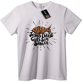 NOONEBRAND Тениска Исус Христос Спасителят - 2XL, White