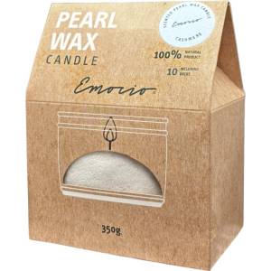 Emocio Pearl wax Cashmere White ароматна свещ 350 гр