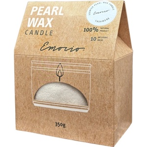 Emocio Pearl wax Cashmere White ароматна свещ 350 гр