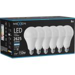 Mexen Nova 6x LED крушка E27, A95, 25W, Студена - 6500K, 2625 lm - L100-E27-2565-01x06 (L100-E27-2565-01x06)