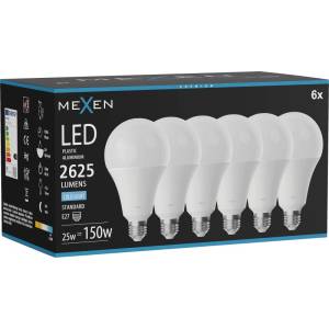 Mexen Nova 6x LED крушка E27, A95, 25W, Студена - 6500K, 2625 lm - L100-E27-2565-01x06 (L100-E27-2565-01x06)