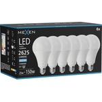 Mexen Nova 6x LED крушка E27, A95, 25W, Студена - 6500K, 2625 lm - L100-E27-2565-01x06 (L100-E27-2565-01x06)