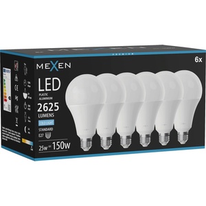 Mexen Nova 6x LED крушка E27, A95, 25W, Студена - 6500K, 2625 lm - L100-E27-2565-01x06 (L100-E27-2565-01x06)
