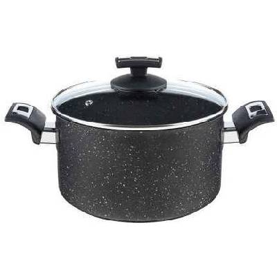 Hrniec KOLIMAX BLACK GRANITEC s pokrievkou, priemer 22cm, objem 4.5l (150158)