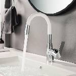 Inter Ceramic Стоящ смесител за умивалник ICF 124211 7113MW, месинг + цинк, хром + бял, 29x18х4см (124211 7113MW)