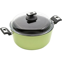 Top Alulit Titanový hrnec 24 cm x 11 cm / 3.8 l s poklicí, světle zelený