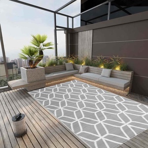 vidaXL Килим за открито, ARAKIL сив, 140x200 см, PP (317010)
