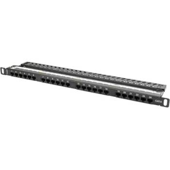Image 1 of Lanberg Пач панел, Lanberg patch panel 24 port 0.5U CAT. 6, black (PPU6-0024-B)