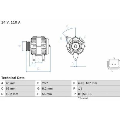 BOSCH Generátor 0 986 042 181