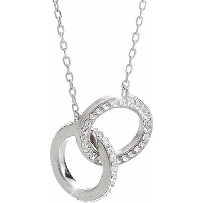 JSB Stříbrný se Swarovski elements kolečko krystal 14659
