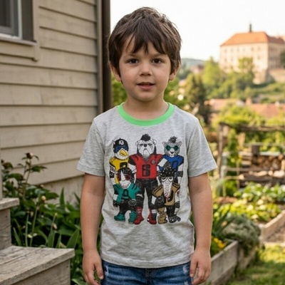 Wolf chlapecké tričko krátký rukáv šedý melír