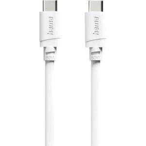Hama Кабел usb-c - usb-c, 60w, 2 м, бял (hama-201809) - megamag