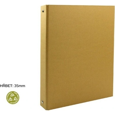 LUMA 4-kroužkový pořadač ECO A4 3,5 cm kraft