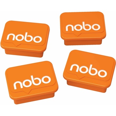 Nobo Magnetky k bielym tabuliam oranžové 4 ks