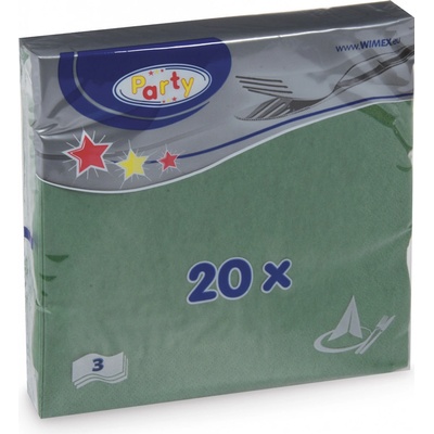 Wimex Ubrousek PAP FSC Mix 3V tmavě zelený 20ks 33x33cm