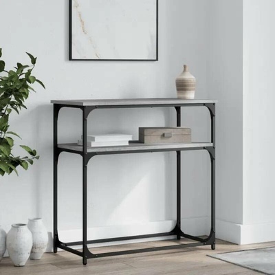 vidaXL Konzolový stolek šedý sonoma 75 x 35,5 x 75 cm kompozitní dřevo 11461.834073 – Zbozi.Blesk.cz