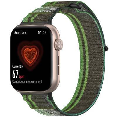 PROTEMIO 95466 NYLON COLOR Vyměnitelný řemínek pro Honor Watch 5 BLACK GREEN