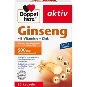 Doppelherz aktiv Ginseng + B-Vitamine + Zink - 30 капсули