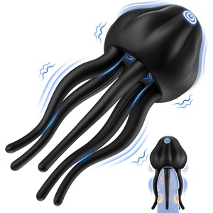 SuperLove Jellyfish Tentacle Vibrating Penis Massager Black