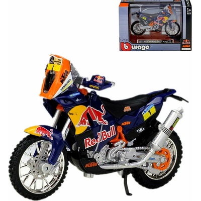 Bburago Bull Factory KTM Racing motorka červená 1:18