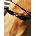 Кожена гривна със златна безкрайност за мъж