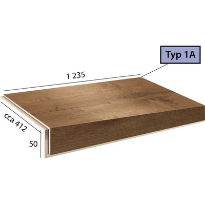 Karndean International Ecoline Step - Schod bez nosu - 1A /9521 Dub dymový