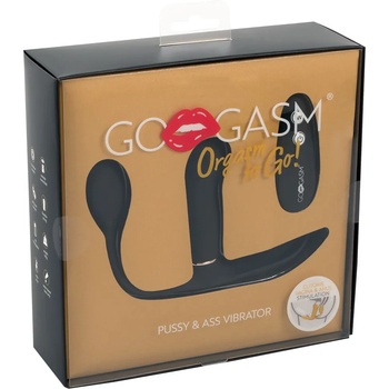 Image 1 of GoGasm Pussy & Ass Vibrator Black