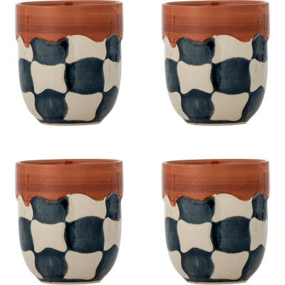 Bloomingville Глинени чаши в комплект от 4 бр. 375 ml Check - Bloomingville (82072604)