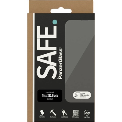 Safe Стъклен протектор Safe за Nokia X30 UWF - Черен