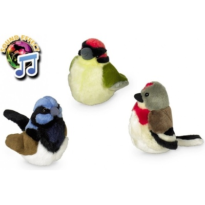 Nobby Bird plyšový zpívající ptáček 17 cm