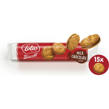 Lotus Biscoff Karamelizované sušienky spojené náplňou s príchuťou mliečnej čokolády 150 g