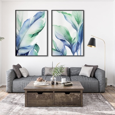 Decono Картини Синьо-Зелени Листа