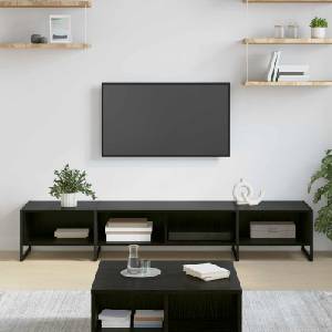 vidaXL ТВ шкаф 170.5 x 36 x 30.5 см Черния дъб Инженерна дървесина (886516)