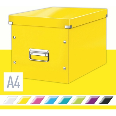 LEITZ Archivačná krabica WOW Click & Store A4 32 x 31 x 36 cm žltá