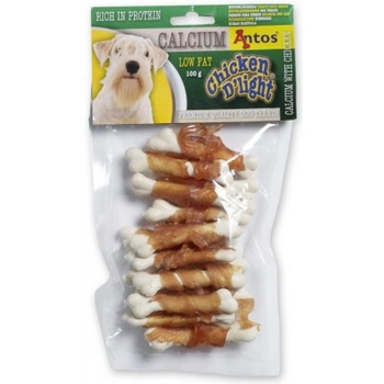 Antos Chicken D'light Calcium -Кучешко лакомство кокалчета с пилешко и калций, 100 гр