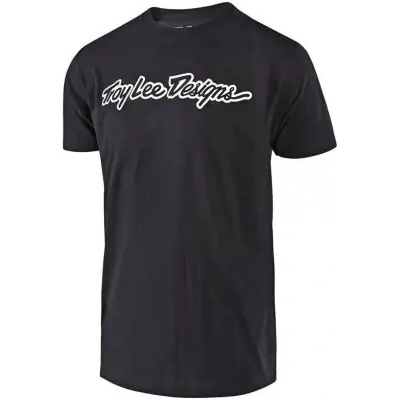 Troy Lee Designs Signature pánské triko krátký rukáv Black