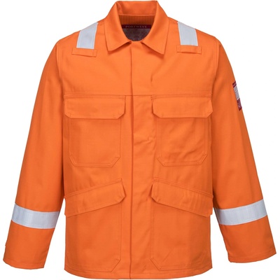 Portwest bizlame plus fr25 / Огнеупорна светлоотразителна блуза, антистатична - оранжева xxxl (fr25orrxxxl)