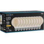 Mexen Vintis 10x LED нажежаема жичка крушка E27, G95, 2W, Топло - 2200K, 180 lm, амбър (L157-E27-0222-50x10)