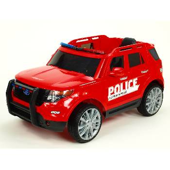 Dea elektrické autíčko džíp USA policie červená
