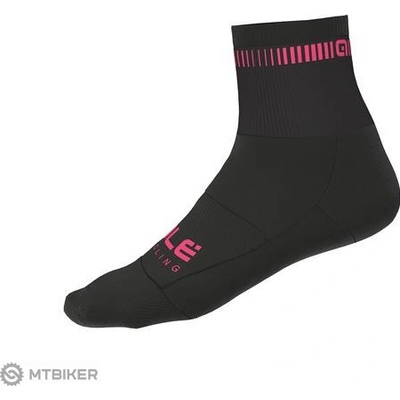 ALÉ LOGO Q-SKIN SOCKS čierna fluo žltá