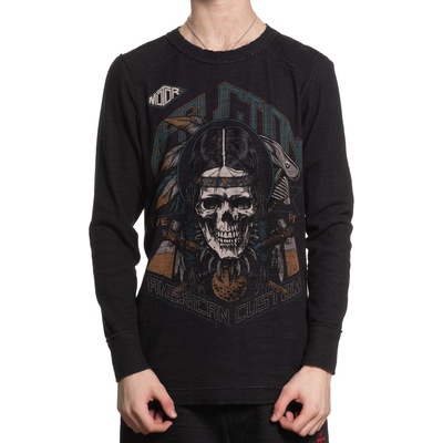 AFFLICTION мъжка тениска с дълъг ръкав affliction - dirge - charcoal/black - a28570-chbk