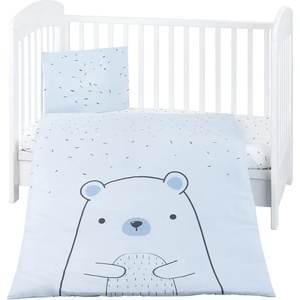KikkaBoo Бебешки спален комплект 5 части Bear with me Blue (41101050058)