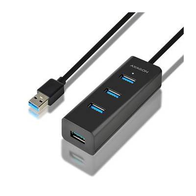 AXAGON HUE-S2BL, 4x USB3.0 CHARGING hub 1.2m kabel, micro USB nap. konektor (HUE-S2BL)